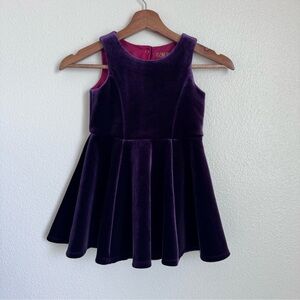 Children’s Purple Velvet Dress Genuine Kids by OshKosh  Size 4  EUC